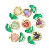 40Pcs Alloy Glass Bead Pendants PALLOY-JF05181-01-3