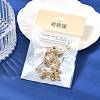 SHEGRACE Brass Clear Cubic Zirconia Square Stud Earring Findings XGR0103G-115G-6