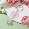 Acrylic Heart with Bowknot Keychains KEYC-JKC00612-03-3