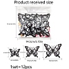 Halloween Butterfly 12Pcs PVC Adhesive Waterproof Stickers Self-Adhesive Stickers PW-WGF2E7F-02-1