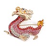 Dragon Alloy Rhinestones Brooches JEWB-S022-09C-2