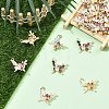 25Pcs 5 Colors Alloy Enamel Pendants ENAM-YW0008-73-5