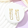 Star Teardrop Brass Micro Pave Cubic Zirconia Stud Earrings EJEW-JE07151-1