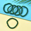 Synthetic Malachite Bead Stretch Bracelets X-BJEW-K212-B-031-1