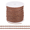 Brass Coated Iron Flat Cable Chains CH-TAC0007-01R-1
