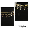 2Pcs 2 Styles Retro Alloy Chain Coin Tassel Waist Belly Chains for Women AJEW-HS0001-50-4
