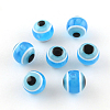 Round Evil Eye Resin Beads RESI-R159-6mm-10-1