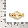 Brass Micro Pave Clear Cubic Zirconia Fold Over Clasps KK-H480-31G-3
