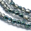 Electroplate Glass Beads Strands X-GLAA-F079-A-HP04-3
