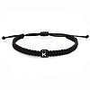 Cube with Letter Pattern Resin Beads Braided Bead Bracelets FS-WGC1D79-02-1