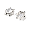Brass Micro Pave Cubic Zirconia and Glass Links Connector Charms GL-CBA86BA-01P-C-2