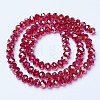 Electroplate Glass Beads Strands X-EGLA-A034-T8mm-B07-2