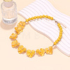 Zinc Alloy Enamel Flower Bib Necklaces FS-WG4E913-01-2