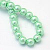 Baking Painted Pearlized Glass Pearl Round Bead Strands HY-Q330-8mm-63-4