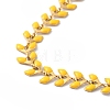 Enamel Ear of Wheat Link Chains Bracelet BJEW-P271-02G-08-2