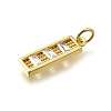 Brass Micro Pave Cubic Zirconia Pendants KK-P295-36G-2