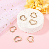 6Pcs Heart Alloy Spring Gate Rings FIND-TA0011-14A-5