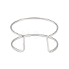 Non-Tarnish 304 Stainless Steel Hollow Open Cuff Bangles for Women BJEW-S155-04P-3