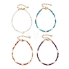 Natural Gemstone & Cultured Freshwater Pearl Beaded Bracelets BJEW-JB13546-2
