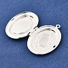 Rack Plating Brass Locket Pendants KK-K277-05S-2