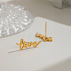 Valentine's Day 304 Stainless Steel Stud Earrings WGDA88F-01-4