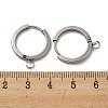 Tarnish Resistant 201 Stainless Steel Huggie Hoop Earrings Findings STAS-A167-01D-P-3