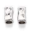 Textured Alloy Large Hole Beads PALLOY-T091-44P-1