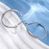 Brass Micro Pave Cubic Zirconia Stud Earrings EJEW-R025-32P-2