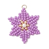 Glass Seed Beaded Pendants PALLOY-MZ01360-01-1