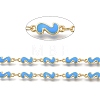 Handmade Alloy Enamel S Shape Link Chains ENAM-F138-05F-RS-2