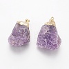 Natural Amethyst Pendants G-O169-01B-03G-2