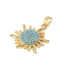 Brass & Rhinestone Pendants RB-CBA4B36-02G-01-2