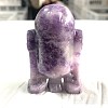 Natural Lepidolite Carved Robot Figurines PW-WGAEA8B-10-1