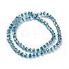 Electroplate Transparent Glass Beads Strands EGLA-H101-03B-2