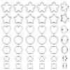 140Pcs 7 Styles Alloy Bead Frame FIND-WR0012-39-1
