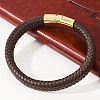 Braided Microfiber Leather Cord Bracelets for Women Men BJEW-D304-05G-01-5