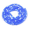 Imitation Jade Bicone Frosted Glass Bead Strands EGLA-A039-J2mm-MB04-3