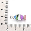 Brass and Enamel Pendants KK-T079-02B-P-3