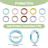 HOBBIESAY 20Pcs 10 Colors UV Plating Zinc Alloy Spring Gate Rings FIND-HY0002-98-2