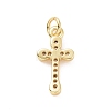 Brass Micro Pave Cubic Zirconia Pendants KK-C012-49G-2