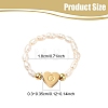 Natural Freshwater Pearl & 304 Stainless Steel Bead Finger Rings RJEW-FS00001-15-3