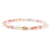 Bohemian Glass Pearl & Brass Beaded Stretch Bracelets for Women ZZ9832-2-1