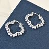 Brass Hoop Earrings for Women EJEW-A168-15P-2