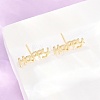 Brass Stud Earrings EJEW-P346-02C-G-3