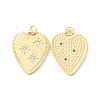 Rack Plating Brass Micro Pave Cubic Zirconia Pendants KK-F852-06G-1