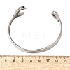 304 Stainless Steel Cuff Bangles for Women Men BJEW-P386-03P-5