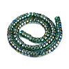 AB Color Plated Transparent Glass Beads Strands GLAA-T026-4x8mm-T02-2