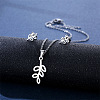 304 Stainless Steel Pendant Necklace & Stud Earring FS-WGC30A7-08-1