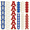 54Pcs 9 Styles 
Independence Day Cloth Embroider Thread Iron on/Sew On Patches PATC-PH0001-78-1