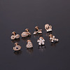 Brass Micro Pave Clear Cubic Zirconia Cartilage Earrings WGF4DCF-24-2